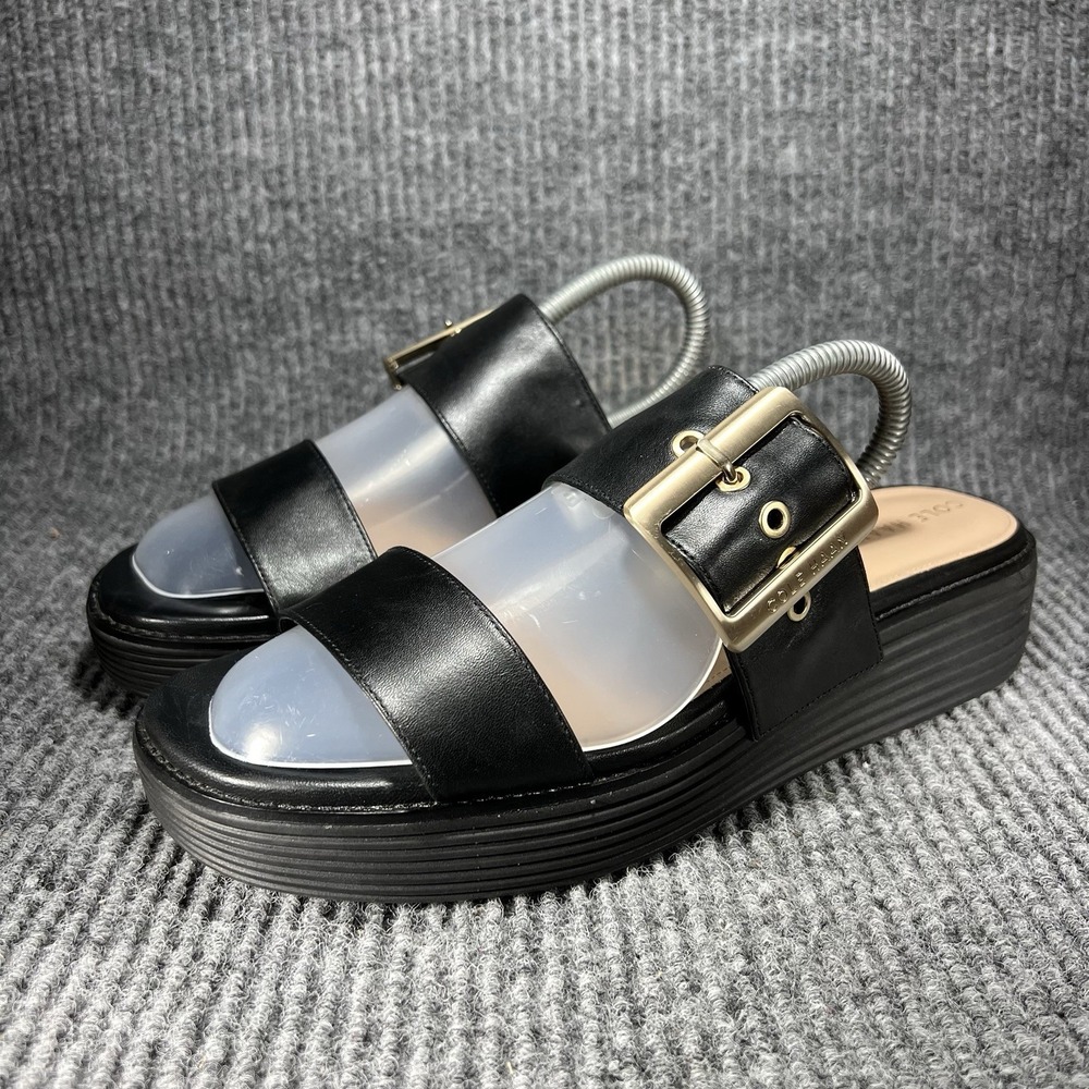 Cole Haan Sandals Women's Size 10 B Original grand Platform Black‎ Wedge W29420